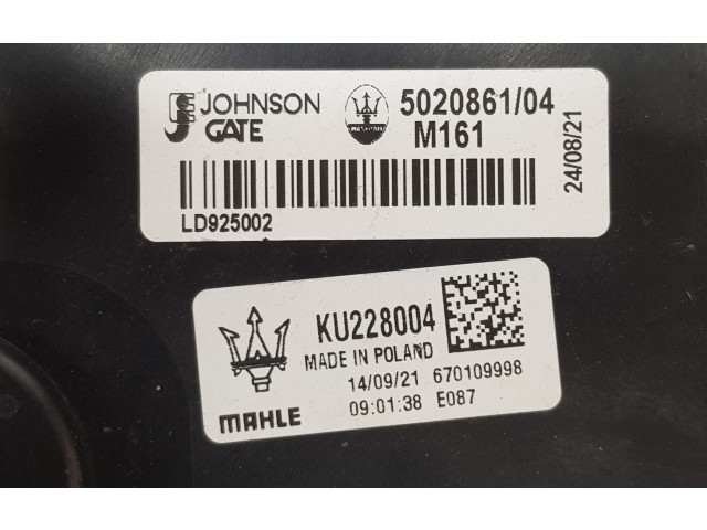 Вентилятор радиатора     5020861, 670109998    Maserati Levante 