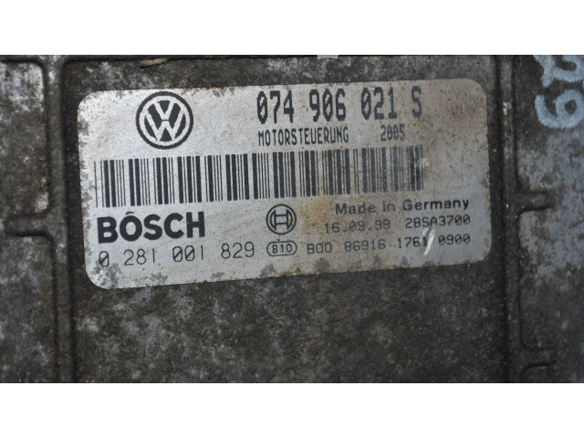 Блок управления двигателя 074906021S, 28SA3700   Volkswagen Transporter - Caravelle T4