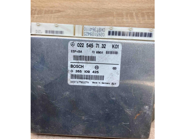 ESP (stabilumo sistemos) valdymo blokas 0225457132Used, 0265109425 Mercedes-Benz W168