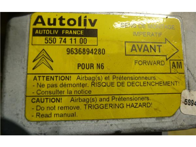 Блок подушек безопасности 9636894280, 550741100 Citroen Xsara