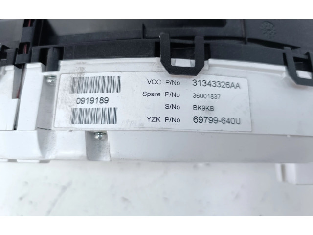 Přístrojová deska Volvo XC70 2012 31343326AA, 36001837