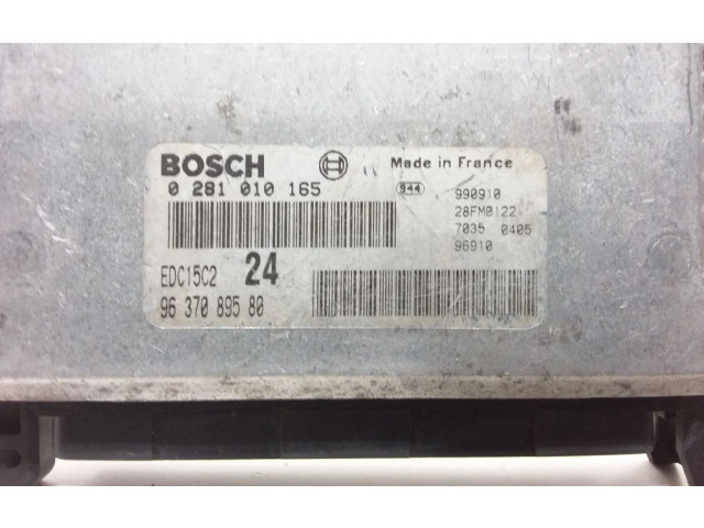 Řídící jednotka 0281010165, 9637089580 Peugeot 406 2001