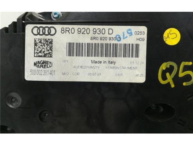 Панель приборов 8R0920930D, 503002381401 Audi Q5 SQ5