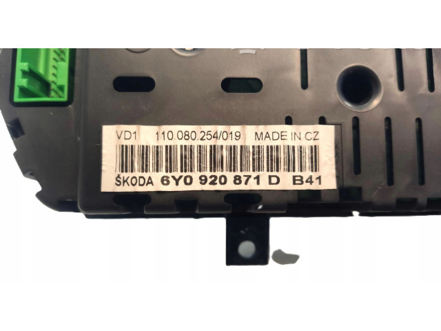 Přístrojová deska  Skoda Fabia Mk1 (6Y) 2003 6Y0920871D  