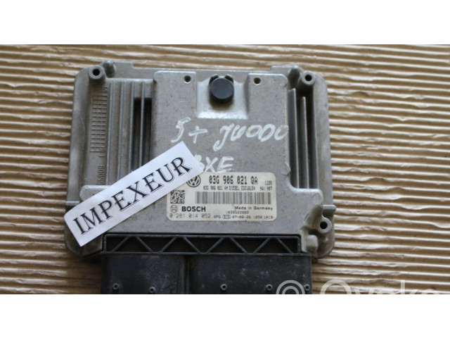 Блок управления двигателя 03G906021QA, 0281014052 Volkswagen Golf Plus