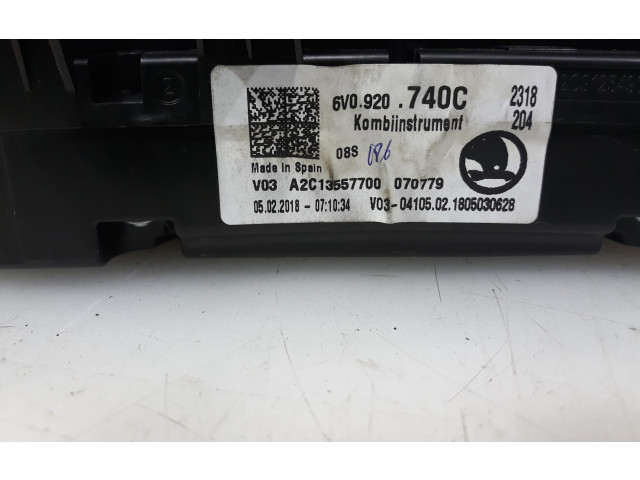 Панель приборов 6V0920740C, 6V0920740C Skoda Fabia Mk3 (NJ)