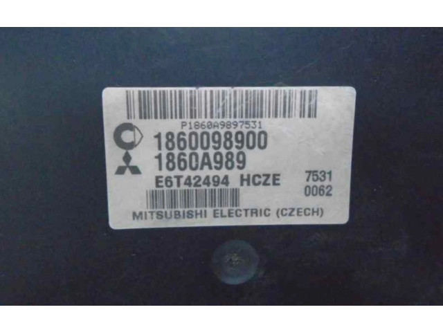 Блок управления двигателем Блок управления 1860098900, CENTRALITAMOTORUCE Mitsubishi Colt CZ3