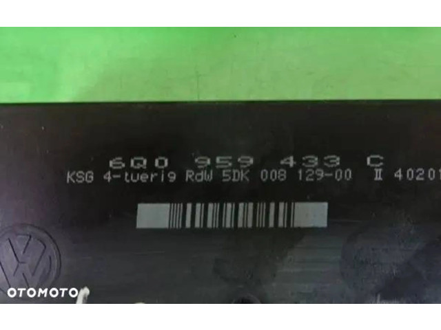 Блок комфорта 6Q0959433C Skoda Fabia Mk1 (6Y)