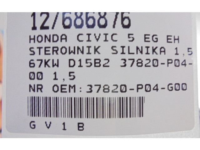 Řídící jednotka 37820-P04-G00, 37820-P04-G00 Honda Civic 1993