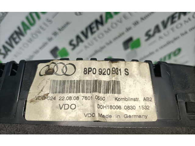 Панель приборов SV25-01-31, 8P09209315   Audi A3 S3 A3 Sportback 8P       