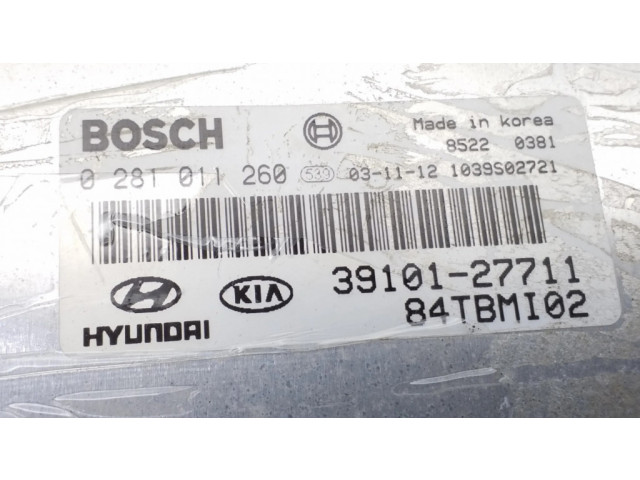 Блок управления двигателем Блок управления 3910127711, 0281011260   Hyundai Getz