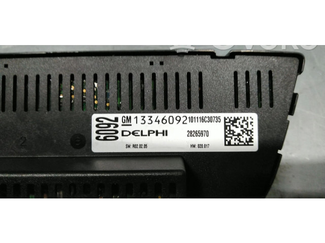 Блок управления климат-контролем 13346092, 13337358   Opel Meriva B