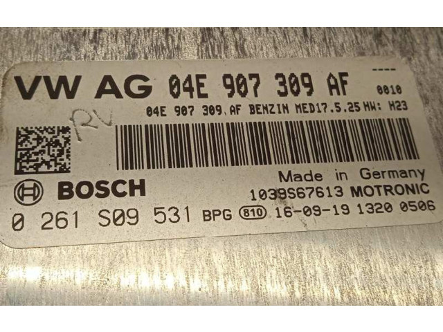 Блок управления двигателя 04E907309AF, 0261S09531 Skoda Fabia Mk3 (NJ)