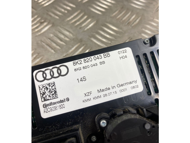 Блок управления климат-контролем 8K2820043BB Audi A5 8T 8F