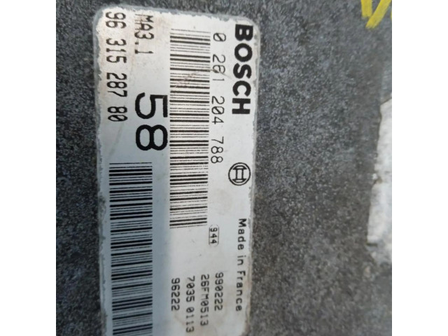 Řídící jednotka 9631528780, CENTRALITAMOTORUCE Peugeot 106