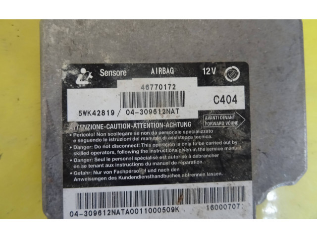 Блок подушек безопасности 46770172, 5WK42819 Fiat Marea
