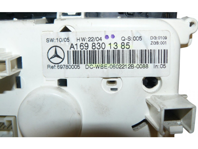 Блок управления климат-контролем A1698301385   Mercedes-Benz A W169