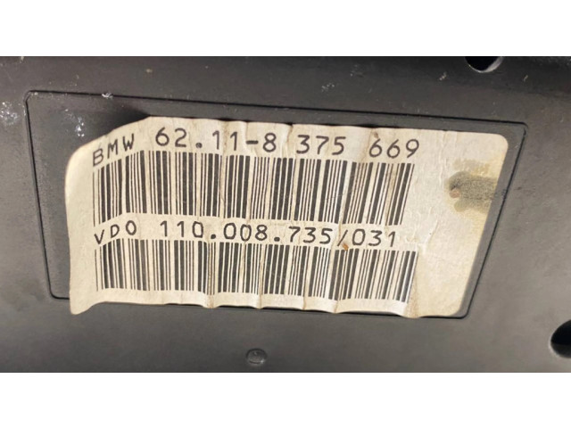 Přístrojová deska BMW 5 E39 2001 62118375669, 8375669