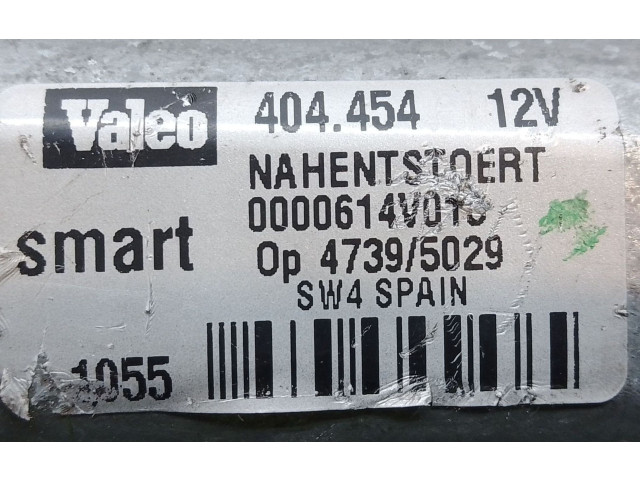 Моторчик заднего дворника 0000614V013, 47395029    Smart ForTwo III C453