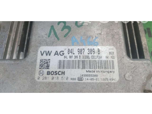 Блок управления двигателем Блок управления 0281018510, 04L907309B Skoda Octavia Mk3 (5E)