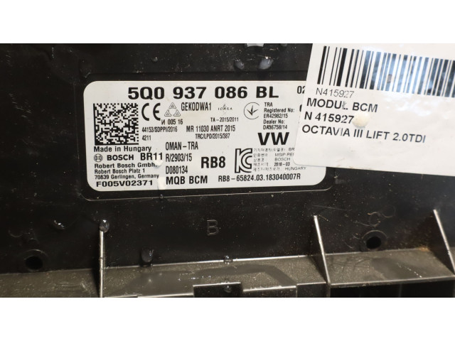 Блок комфорта Skoda Octavia Mk3 (5E)