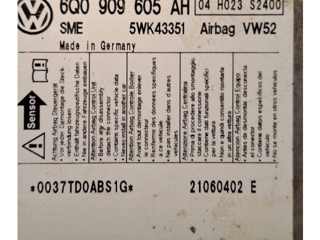 Блок подушек безопасности 5WK43351, 6Q0909605AH   Volkswagen Caddy