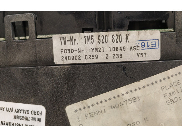 Панель приборов 7M5920820K Ford Galaxy