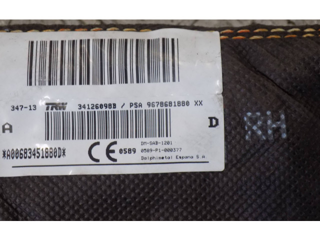 Подушка безопасности в сиденье 9678681880, 34126098B Citroen C4 II Picasso