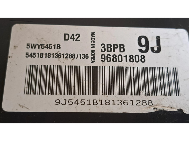 Блок управления двигателя 96801808, 5WY5451B   Chevrolet Matiz