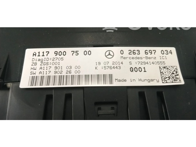 Přístrojová deska Mercedes-Benz CLA C117 X117 W117 2014 A1179007500, 0263697034