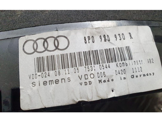 Панель приборов 8P0980930R Audi A3 S3 A3 Sportback 8P