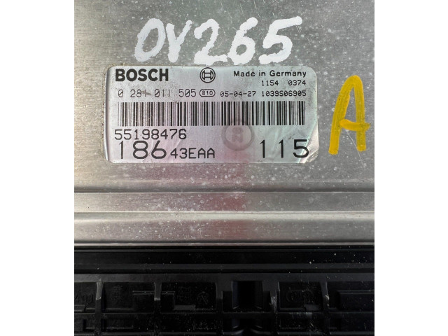 Řídící jednotka 55198476, 0281011505 Fiat Multipla 2007