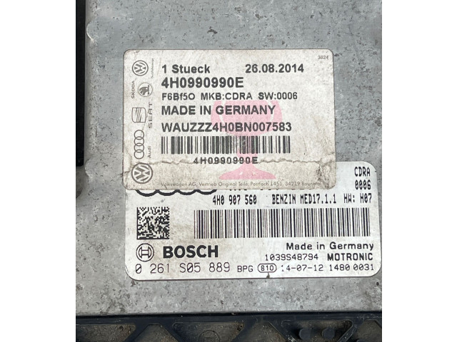 Řídící jednotka 4H0990990E, 0261S05889 Audi A8 S8 D4 4H 2011
