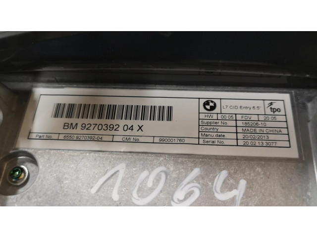 Дисплей 927039204, 6550927039204 BMW 1 F20 F21