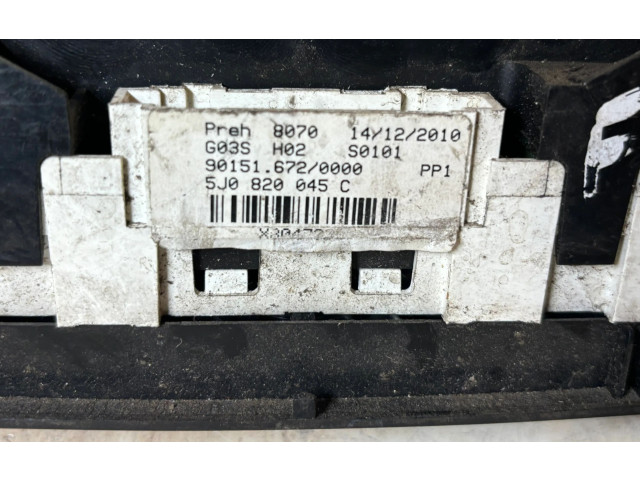 Блок управления климат-контролем 5J0820045C Skoda Fabia Mk2 (5J)
