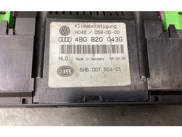 Блок управления климат-контролем 4B0820043G, 5HB00760401   Audi A6 S6 C5 4B