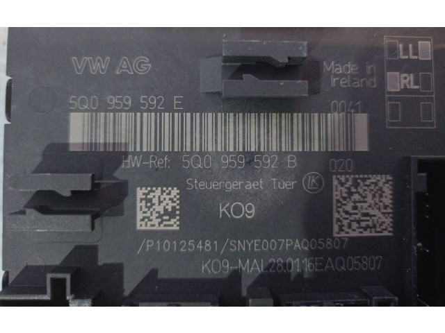 Блок комфорта 5Q0959592, 5Q0959592BLK   Volkswagen Touran III   