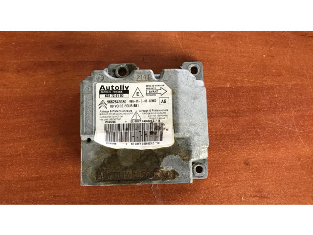 Блок подушек безопасности 9662643980, 603726100   Citroen C4 I