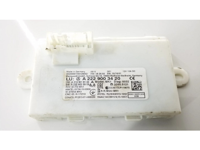 Блок управления A2229003420 Mercedes-Benz EQC