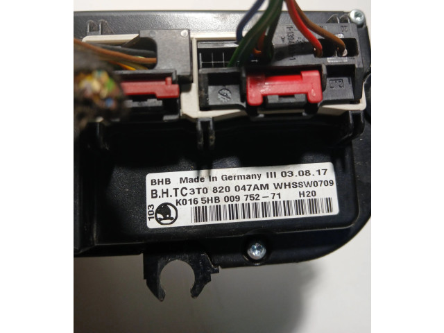 Блок управления климат-контролем 3T0820047AM, 5HB00975271   Skoda Yeti (5L)