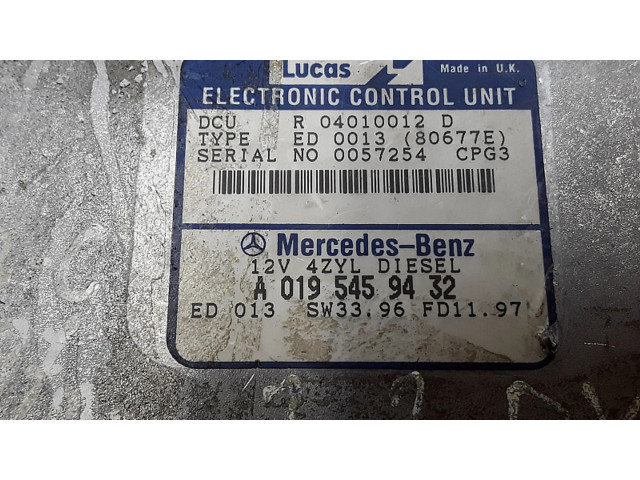 Řídící jednotka a0195459432 Mercedes-Benz C AMG W202 1997