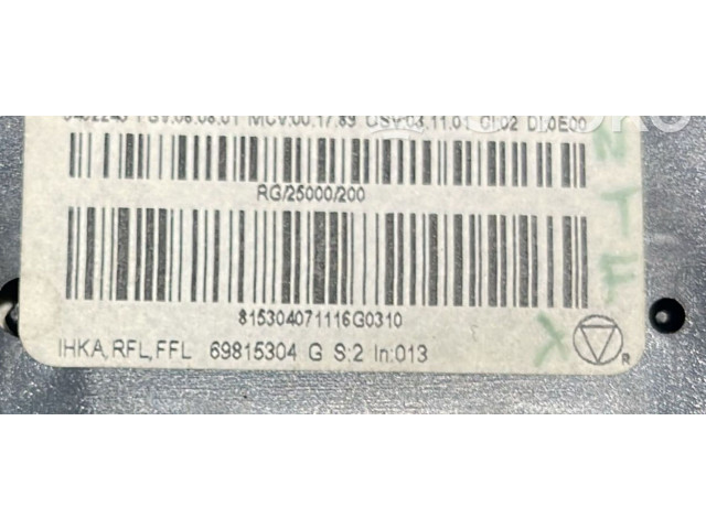 Блок управления климат-контролем 69815304, 69815304   Mini One  Cooper Clubman R55