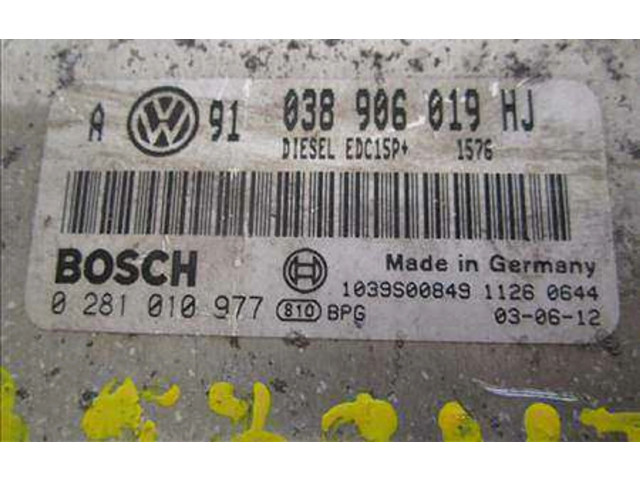 Блок управления 038906019HJ, 0281010977 Skoda Octavia Mk1 (1U)