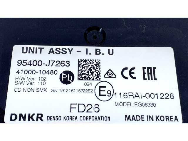 Блок комфорта 95400J7263, 4100010480   KIA Ceed   