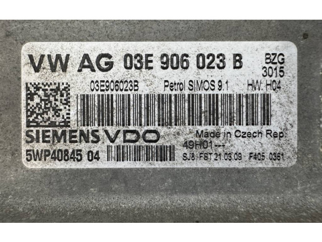 Блок управления двигателя 03E906023B, 5WP4084504 Skoda Fabia Mk2 (5J)