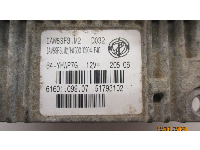 Блок управления двигателя 51793102, 6160109907 Fiat Grande Punto