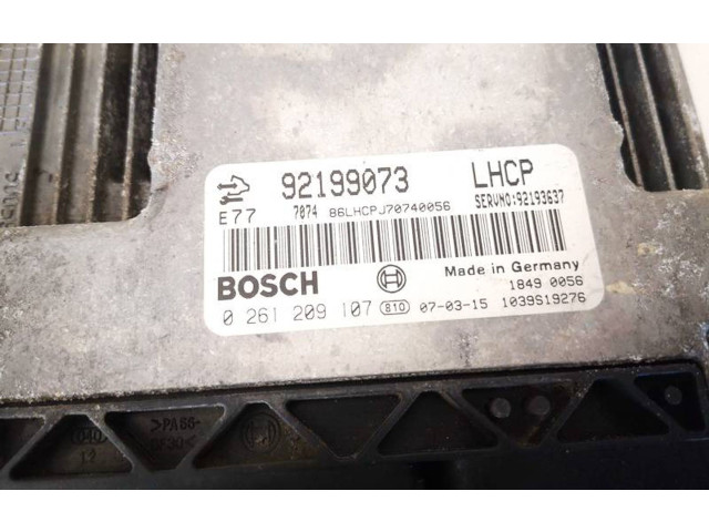 Блок управления двигателя 92199073, 0261209107    Chevrolet Captiva   