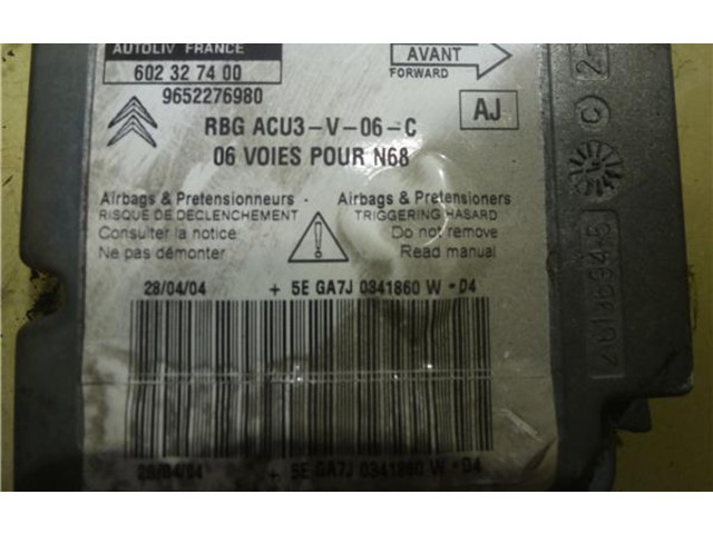 Блок подушек безопасности 9652276980, 602327400 Citroen Xsara Picasso