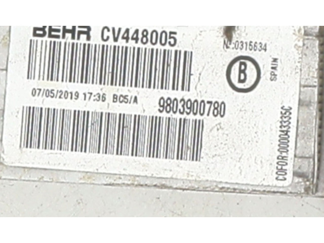 Интеркулер 9803900780, 9803900780 Peugeot 2008 I