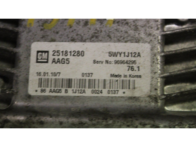 Блок управления впрыском 25181280, 5WY1J12A   Chevrolet Cruze
